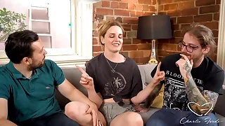 Charlie Forde Got Dicked Yon 3some&excl; Lucky David & Alex Cum On Her&excl;